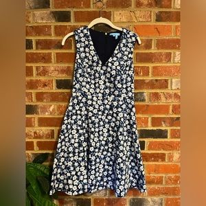 Draper James Love Circle Dress Blue and White